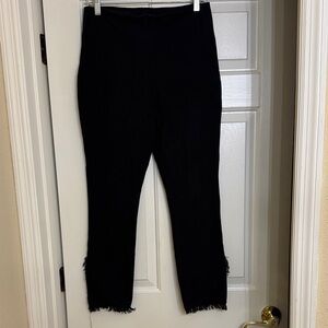 Lysse Black Ankle Jeans with Frayed Hemline